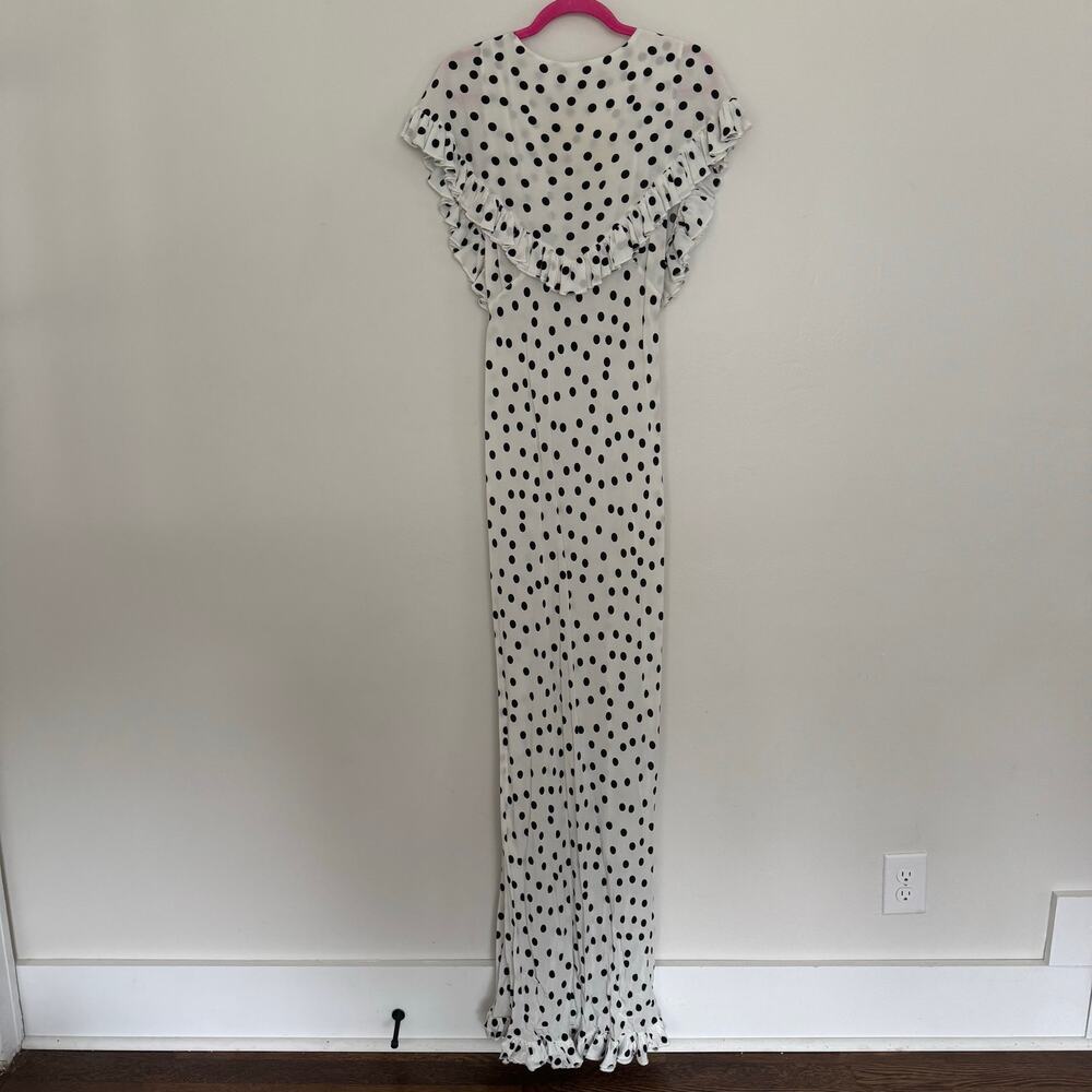 Rat & Boa Mariella Maxi Dress in White and Black Polka Dots, Highly Coveted! - Picture 7 of 10